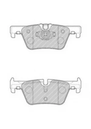 Image of Ferodo FDB4670 Brake Pad Set Rear Axle Premier Car