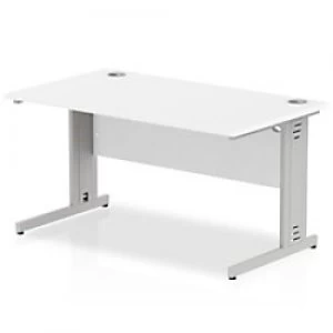 Image of Impulse Cable Managed 1400 Rectangle Desk White