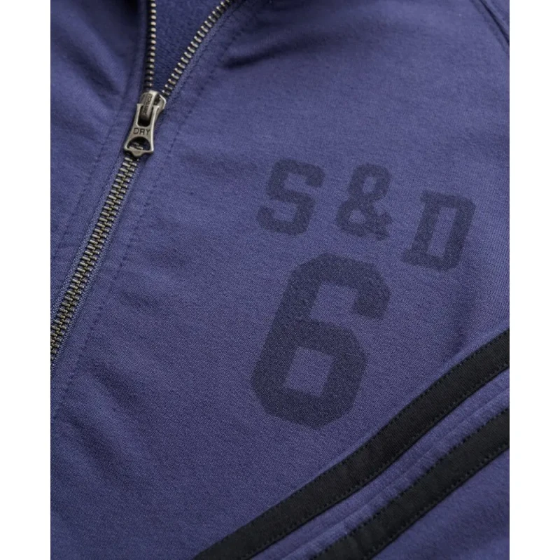 Image of Superdry Womens sweat jacket Superdry Athletic Essentials Bleu Female S