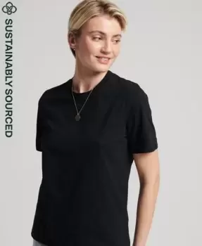Image of Superdry Womens Organic Cotton Studios Essential T-Shirt Black - Size: 12