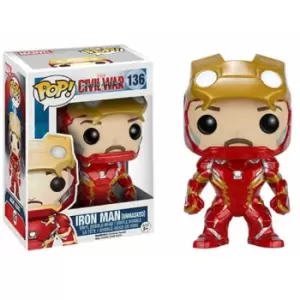 image of Marvel Civil War Iron Man Unmasked EXC Funko Pop! Vinyl