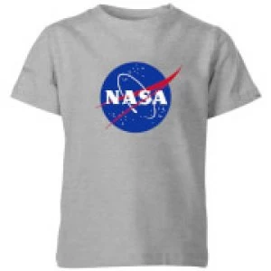 Image of NASA Logo Insignia Kids T-Shirt - Grey - 9-10 Years