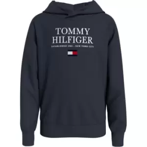 image of Tommy Hilfiger Junior Essential Logo Hoody - Blue