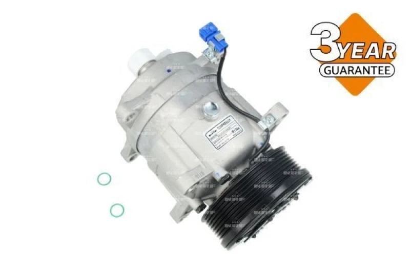 Image of NRF 32728 AC Compressor EASY FIT PAG 100, with PAG compressor oil, with gaskets/seals Compressor,air conditioning (447)