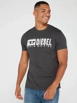 Image of Diesel Large Logo T-Shirt - Black, Size XL, Men