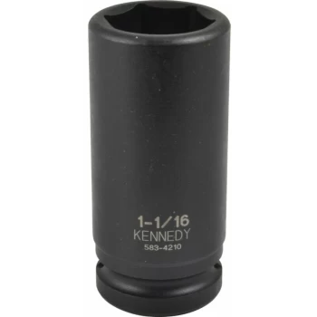 Image of 1-1/4' A/F Deep Impact Skt 3/4' Sq Dr - Kennedy