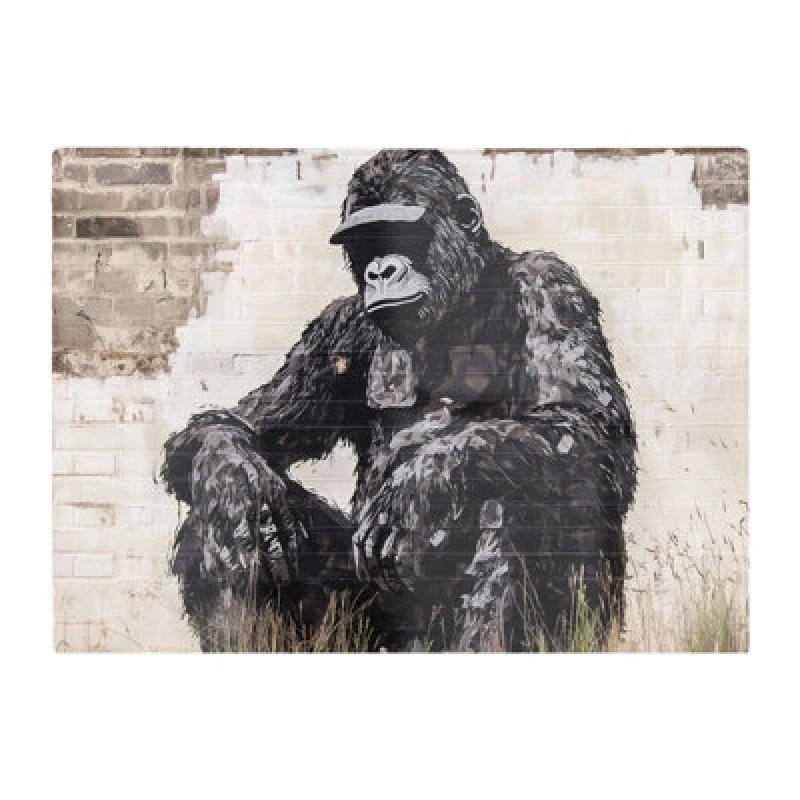Image of Warren Reed Designer Urban Gorilla: Banksy Inspired Street Art Chopping Board