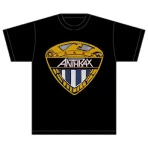 Image of Anthrax - Eagle Shield Unisex Medium T-Shirt - Black