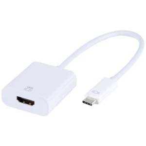 image of Vivanco USB Type-C to HDMI Adapter - White