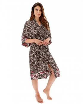 image of Dorina Curves Dolores Rose Print Robe