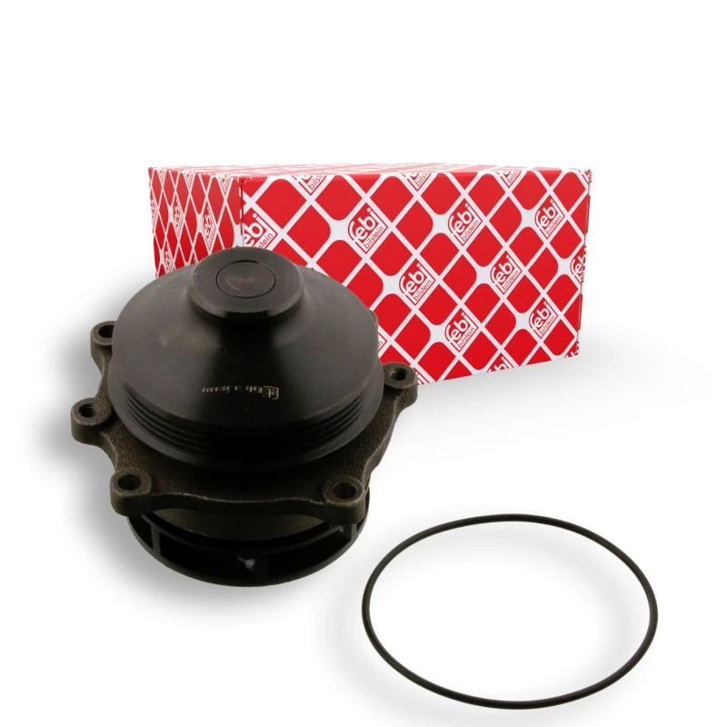 Image of FEBI BILSTEIN 38823 Water pump Grey Cast Iron, with belt pulley, with gaskets/seals Grey Cast Iron Water Pump (1260)