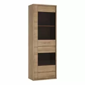 Image of Shetland 1 Door 1 Drawer Narrow Glazed Display Cabinet