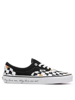 Image of Vans Ua Era, Black/White/Yellow, Size 7, Women