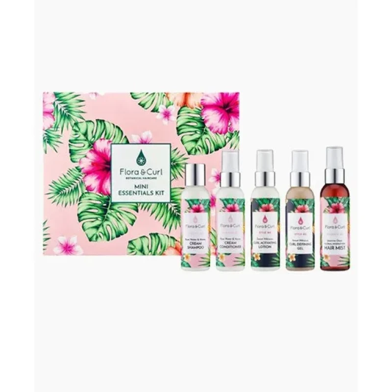 Image of Flora & Curl Botanical Haircare Mini Essentials Kit 5 x 75ml