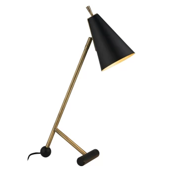 image of Alta Table Lamp Matt Antique Brass Plate & Matt Black