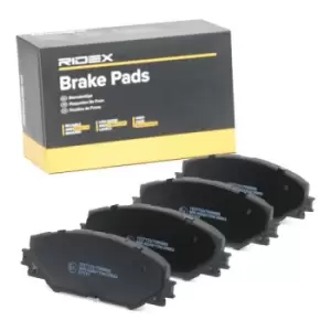 Image of RIDEX Brake pad set TOYOTA 402B0241 19184911,044650R031,0446502230 044650R031,0446542140,0446542150,0446542170,0446542180,0446542190,04465YZZDY