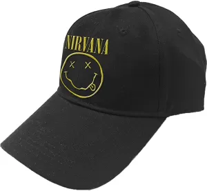 image of Nirvana - Logo & Smiley Unisex Baseball Cap - Black