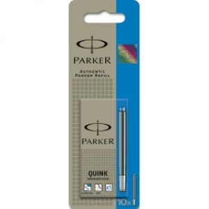 image of Parker Quink Ink Cartridge - Blue (10 Pack)