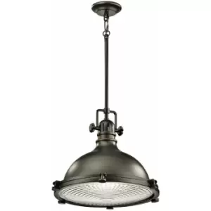 Image of Loops - 1 Bulb Ceiling Pendant Light Fitting Olde Bronze LED E27 150W Bulb