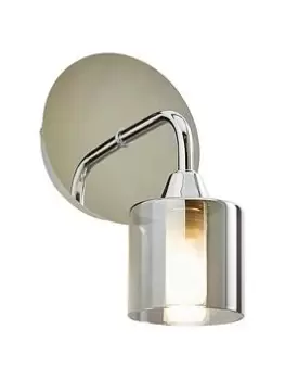 Image of Spa Patras Single Wall Light Smoke Glass and Chrome