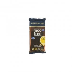 image of Moo Free Dairy Free Milk Chocolate - Hazelnut Nibs 100g x 12