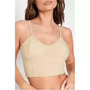 Image of I Saw It First Stone Corset Detail Cami Strap Bralet - Brown