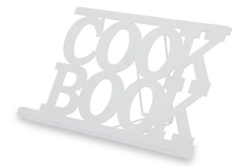 Image of Orsina Durable Cook Book Stand White, Elegant Design Book Stand For Cook Books, Practical Recipe Book Stand