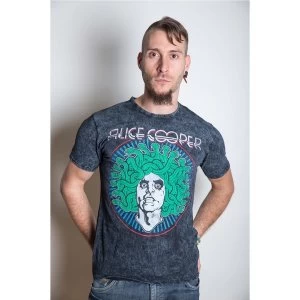 image of Alice Cooper - Medusa Mens Small T-Shirt - Grey