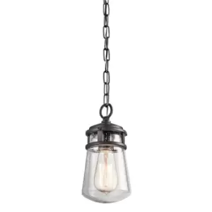 Image of Outdoor IP44 1 Bulb Chain Lantern Architectural Bronze LED E27 75W