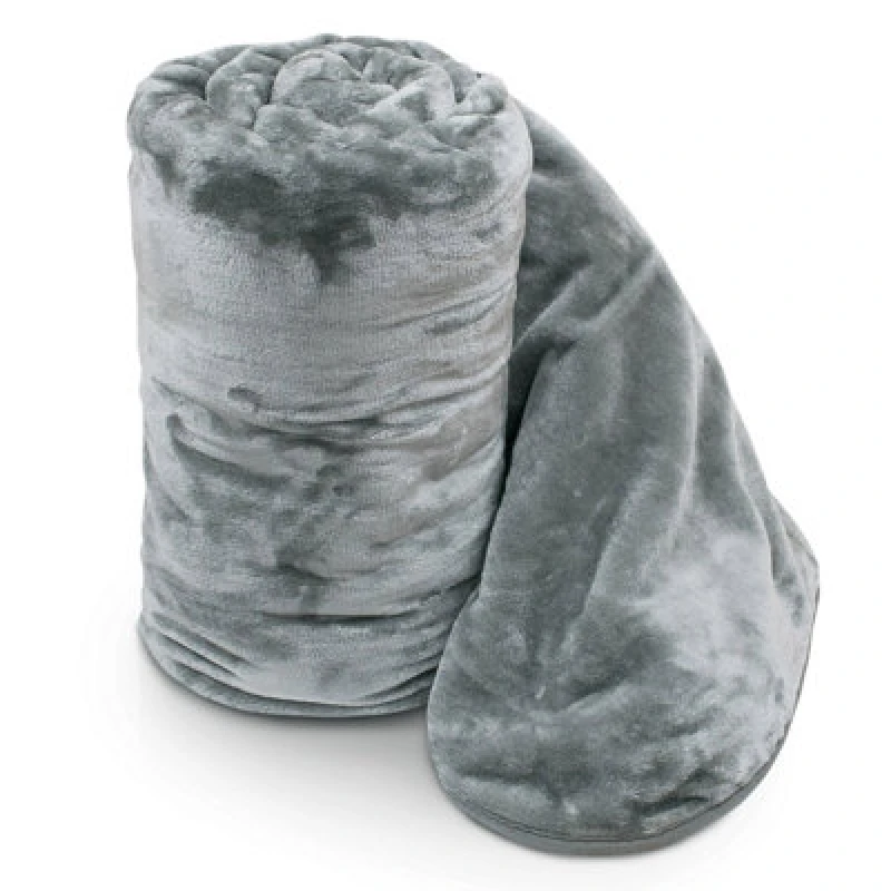 Image of Velosso Luxurious Ultra-Soft Plush Faux Mink Fur Throw Blanket - 150Cm X 200Cm , For Sofa, Bed - Silver