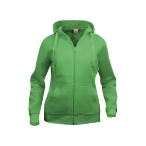 Image of Clique Womens/Ladies Plain Full Zip Hoodie (XS) (Apple Green)