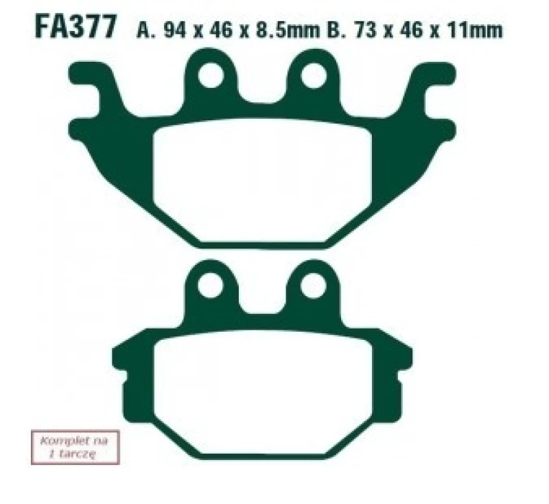 Image of EBC Brakes FA377 Brake pad set Brake Pad Set,disc brake (402)