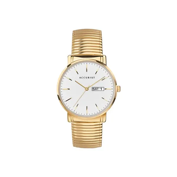 Image of Accurist 7300 Gold Plated Expanding Bracelet Watch - W19157