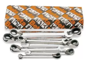 Image of Beta Tools 142 AS/8 8pc Reversible Ratchet Combination Wrench Set Box |001420330