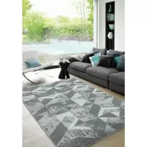Image of Orion OR09 Flag Silver 160cm x 230cm Rectangle - Grey and Multicoloured