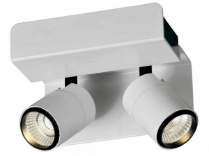 image of Surface Mounted Spotlight , Wall Light 2 x 7W LED 3000K, 960lm, Matt White , Black