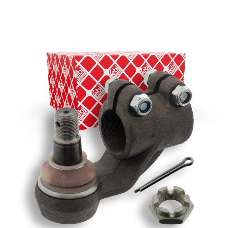 Image of FEBI BILSTEIN 03956 Track rod end OE Turbo NEW, Front Axle Right, with crown nut Steel Tie Rod End (914)