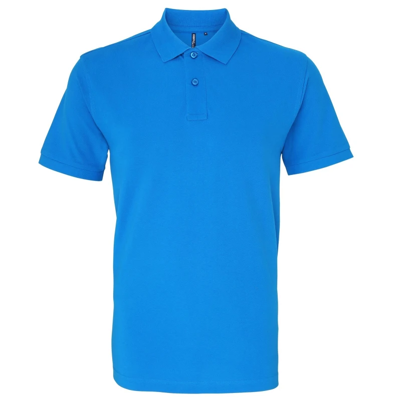 Image of Asquith & Fox Mens Plain Short Sleeve Polo Shirt in Dark Blue Size: Small Dark Blue Male S