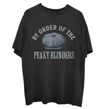 Image of Peaky Blinders - Flat Cap Unisex Large T-Shirt - Black