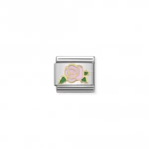 Image of Nomination Composable Classic Madame Monsieur Gold Pink Rose Versailles Link 030285/31