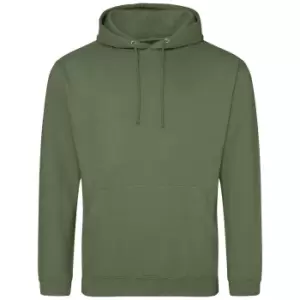 Image of Awdis Unisex Adult College Hoodie (3XL) (Earthy Green)