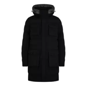 Image of Sandbanks Branksome Long Puffer Coat - Black
