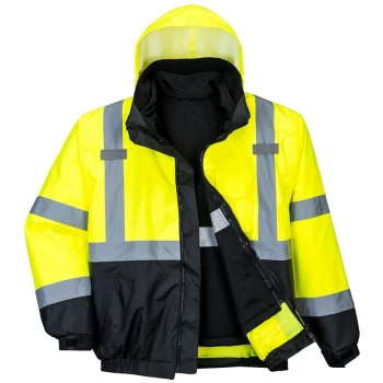 Image of Portwest - S365YBR5XL - sz 5XL Hi-Vis Premium 3-in-1 Bomber - Yellow/Blue