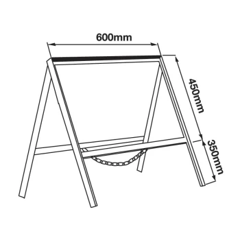 Image of Double Sided Stanchion with 6 Clips - 450 X 600MM