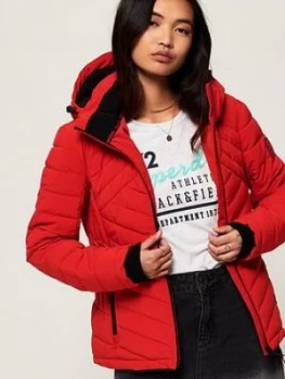 Image of Superdry Kuji Stretch Jacket - Red , Red, Size 10, Women
