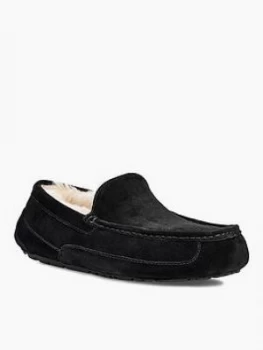 Image of UGG Ugg Ascsot Wool Lined Slippers, Black, Size 7, Men