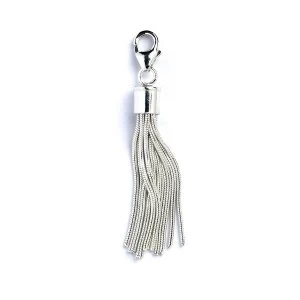 image of Clip-On Charm Sterling Silver Tassel