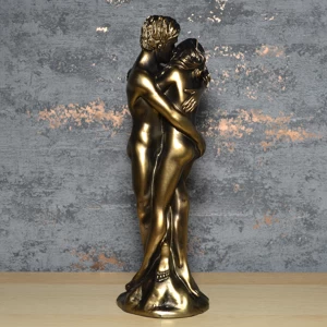 image of As One Erotic Bronze Effect Sculpture 27cm