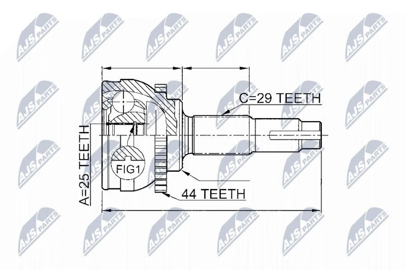 Image of NTY CV joint kit NTY NPZ-NS-077