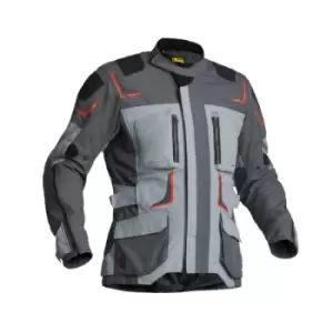 Lindstrands Textile Jacket Myrvik Light Grey Black Orange 52